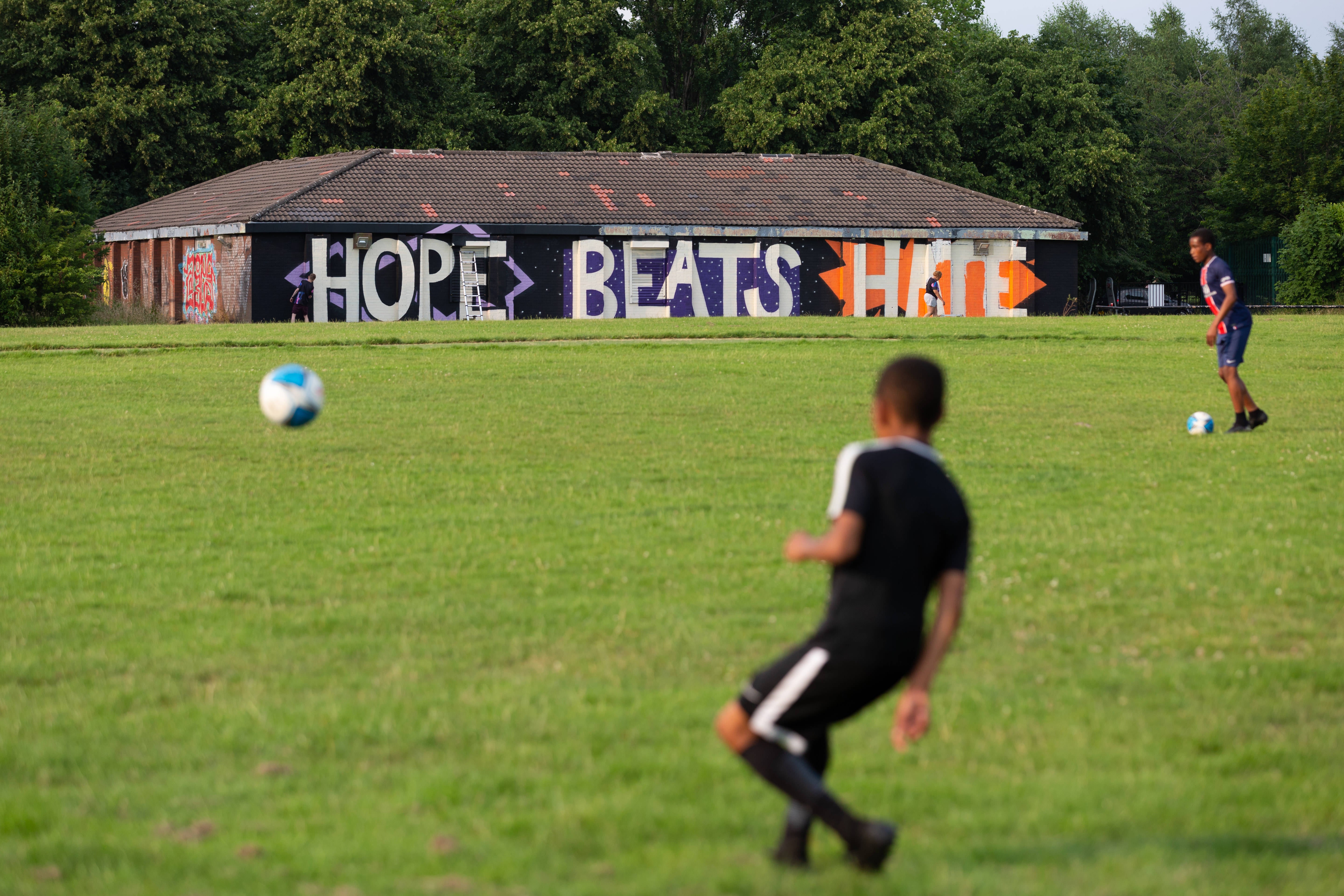 A new mural has been created at Kingsway Football Club, close to the Rashford mural (Handout from Decoy Media/PA)