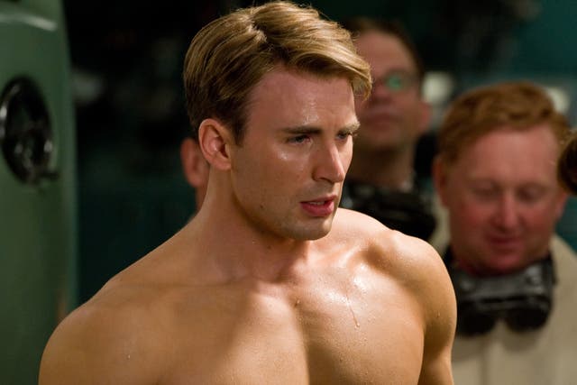 <p>Chris Evans as Captain America in ‘The First Avenger'</p>