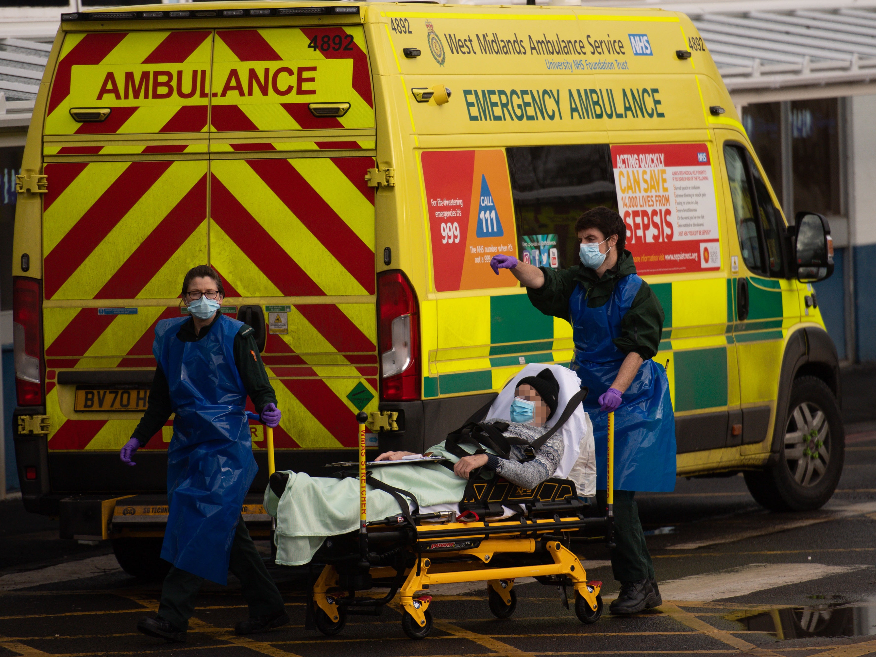 Nine out of 10 ambulance trusts in England are under extreme pressure