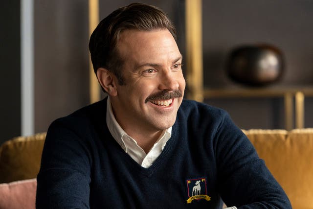 <p>Blessedly uncynical: Jason Sudeikis in ‘Ted Lasso'</p>