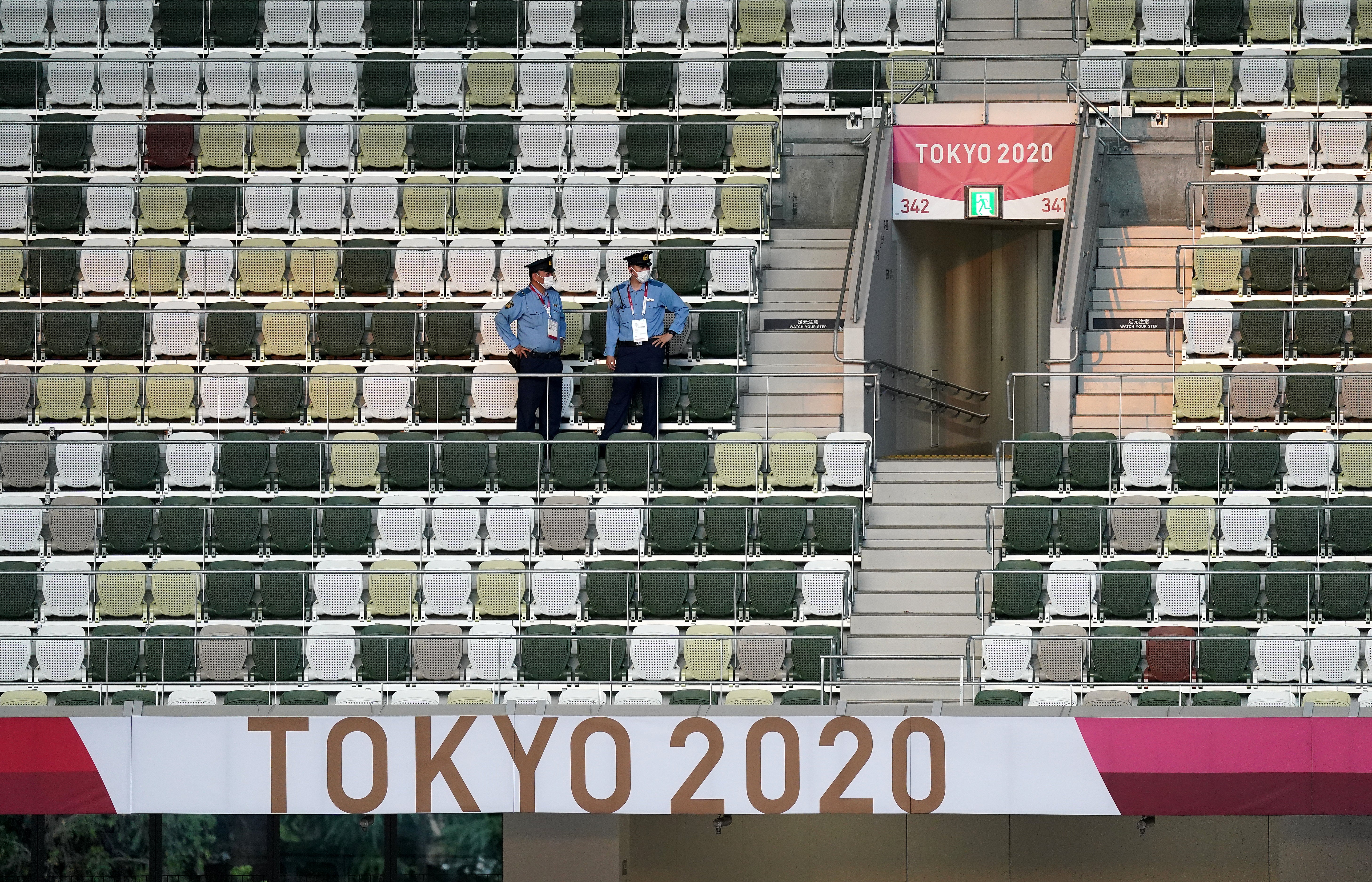 The stands in the Olympic Stadium were mostly empty (Mike Egerton/PA)