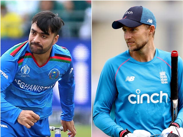 Joe Root, right, expects Rashid Khan to shine in The Hundred for Trent Rockets (Nigel French/Bradley Collyer/PA)