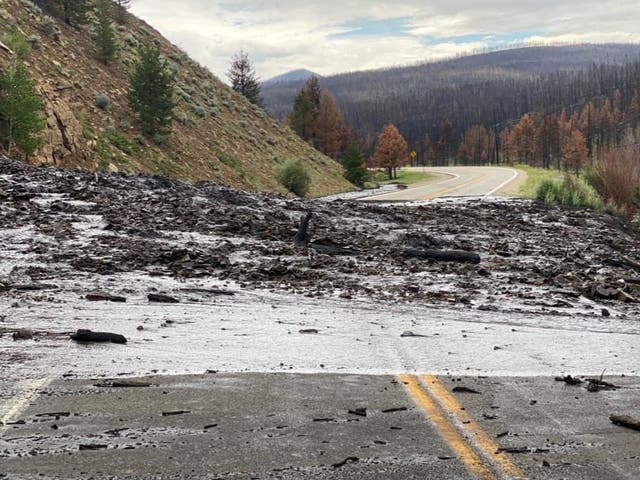 <p>A mudslide in Colorado triggered by heavy rains during the state’s monsoon season. </p>