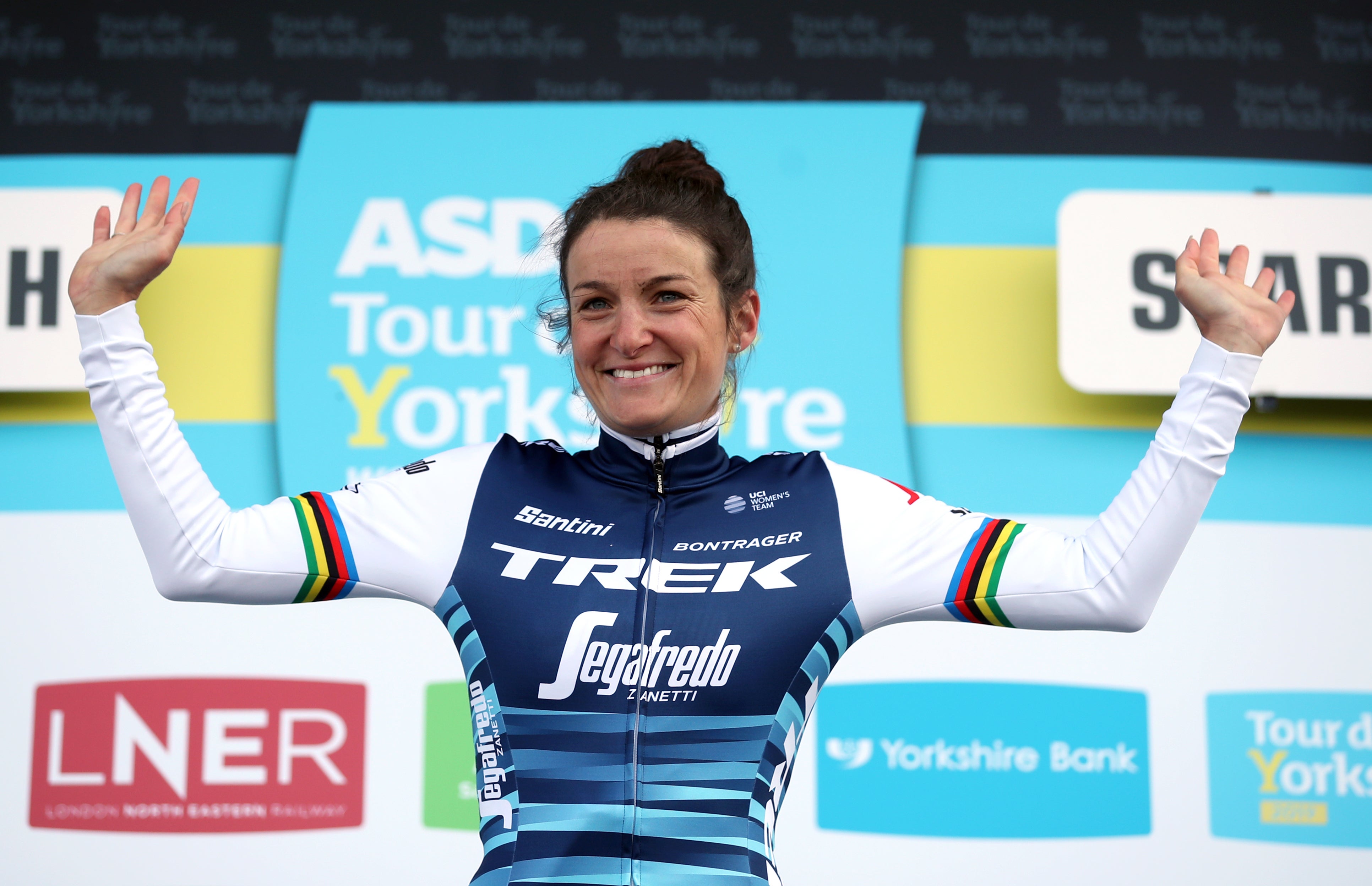<p>Lizzie Deignan will ride in her third Olympic road race on Sunday (Bradley Collyer/PA)</p>