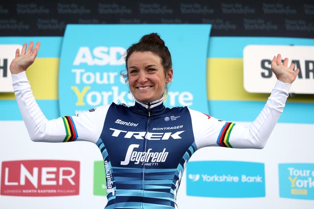 <p>Lizzie Deignan will ride in her third Olympic road race on Sunday (Bradley Collyer/PA)</p>