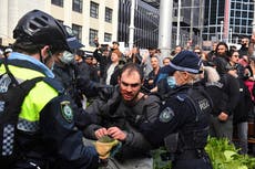 Australians protest against lockdown measures in Sydney, Melbourne and Adelaide