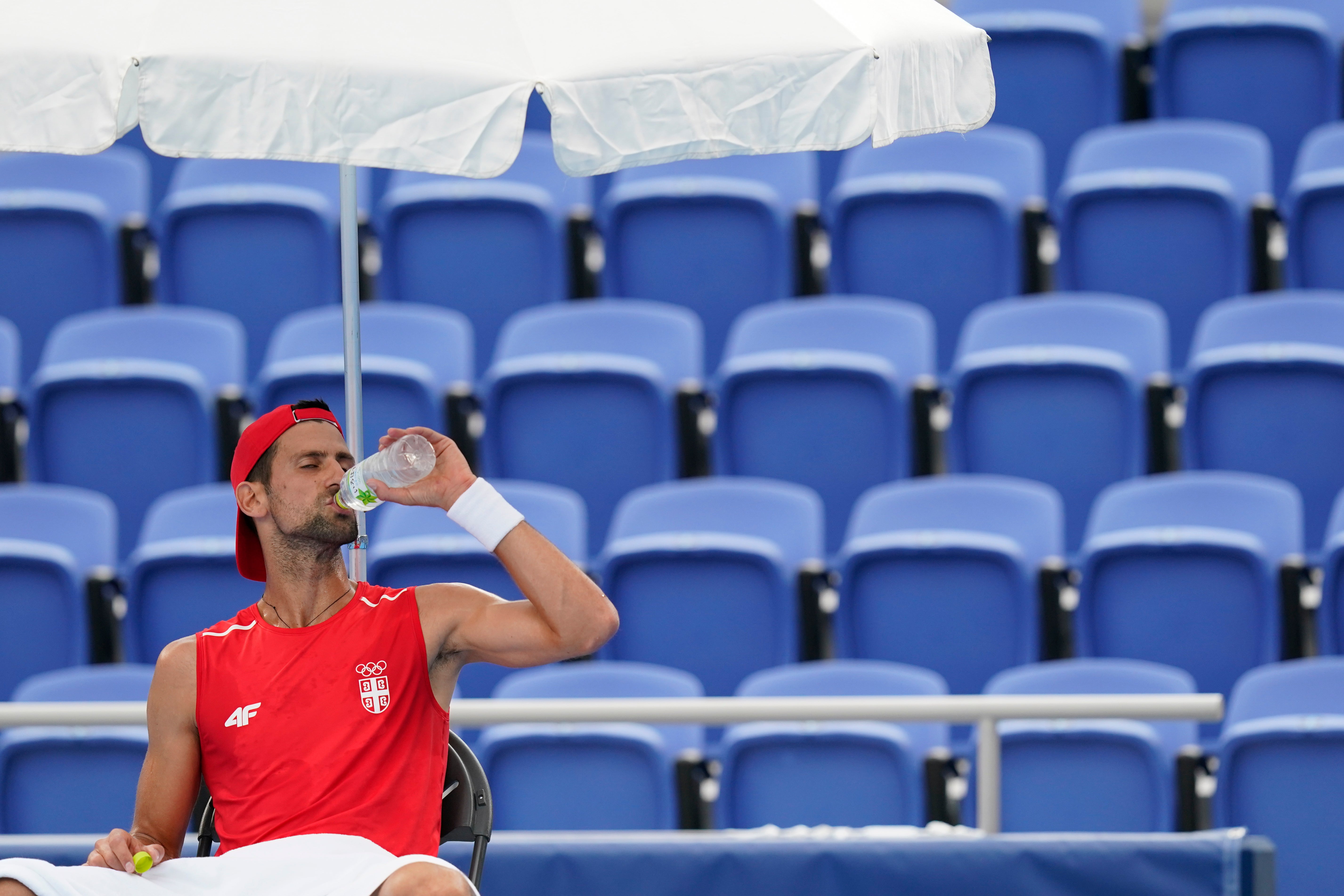 Novak Djokovic found the hot conditions difficult in Tokyo (Patrick Semansky/AP)