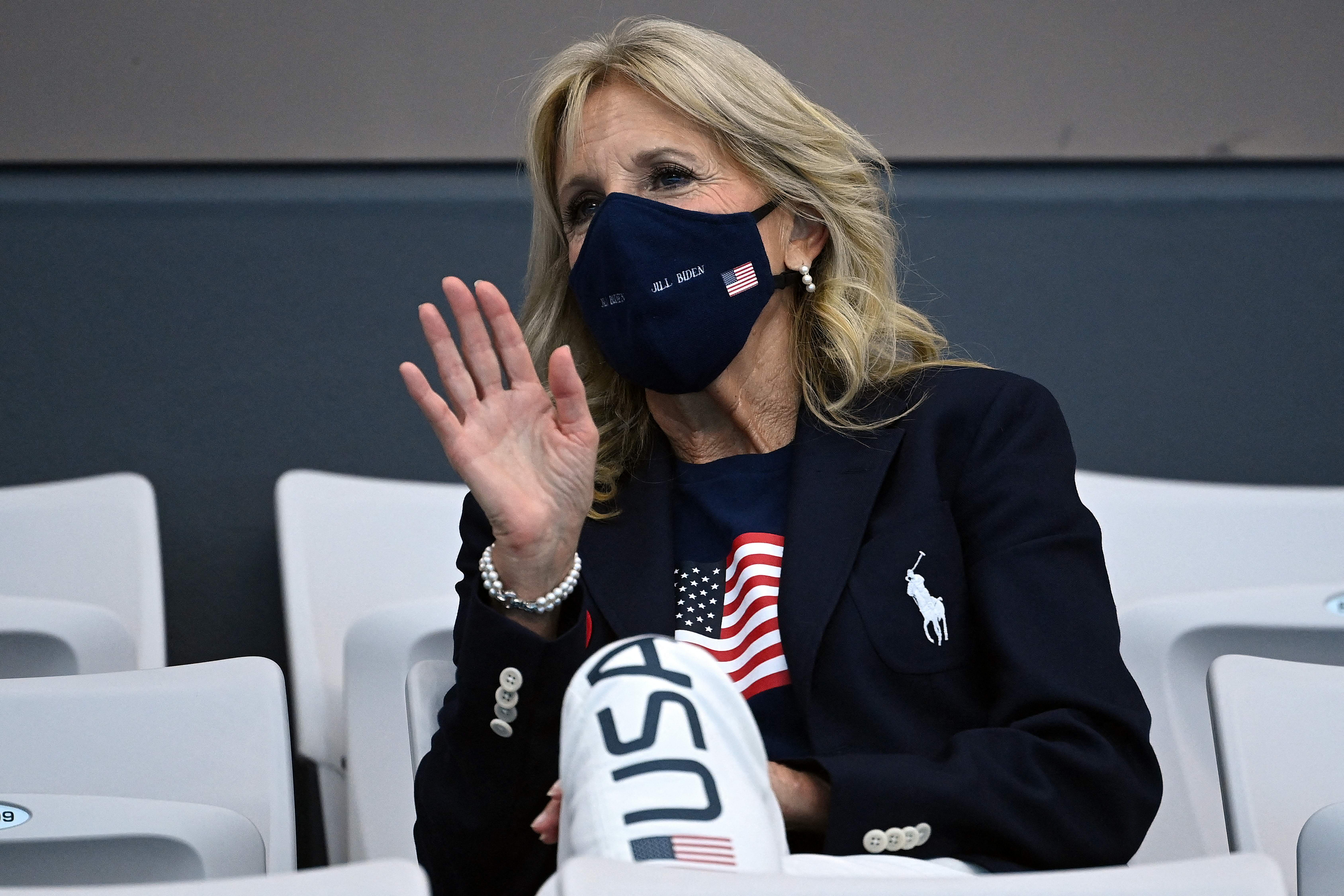 Jill Biden wears official Team USA Ralph Lauren outfit at Olympics