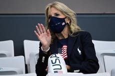 Jill Biden wears Ralph Lauren Team USA outfit to cheer on US athletes at Tokyo Olympics