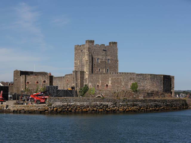 <p>Around 200 people were at the funfair in the car park for Carrickfergus Castle</p>