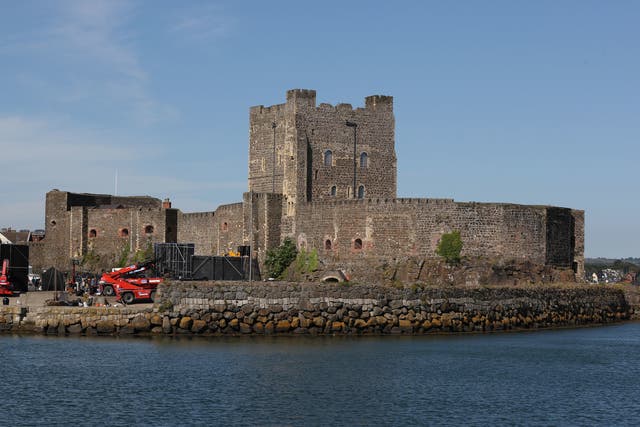 <p>Around 200 people were at the funfair in the car park for Carrickfergus Castle</p>