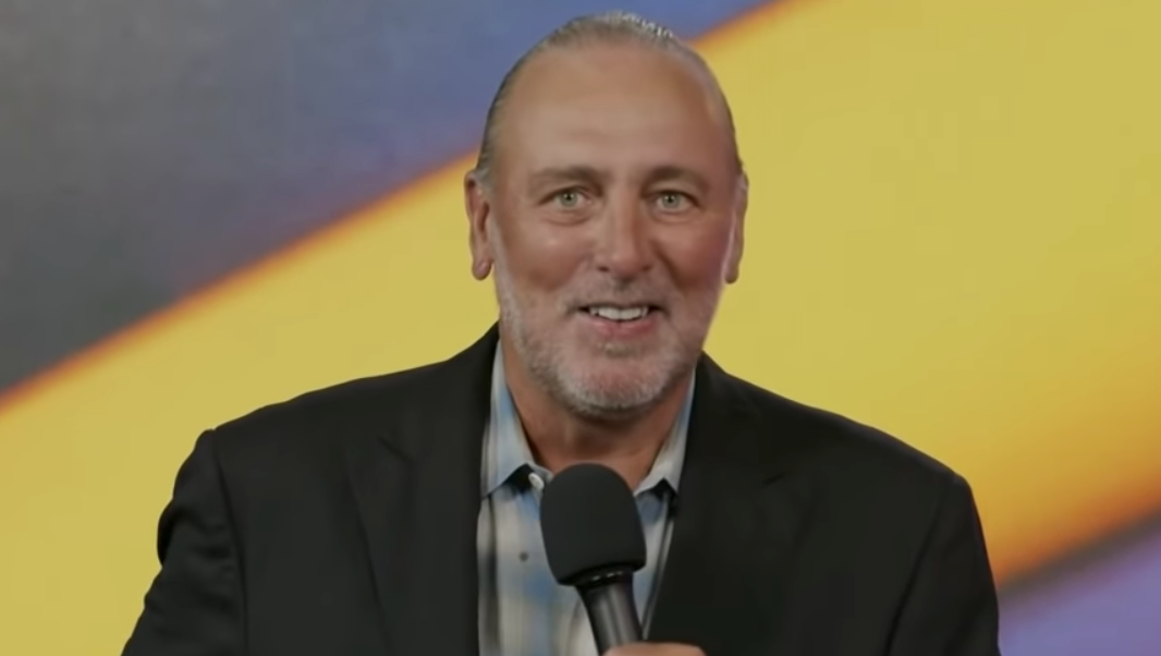 Senior global pastor, Brian Houston, gives a sermon for Hillsong Church Online on 12 July 2021