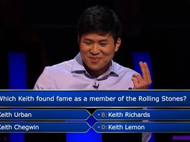 <p>Contestant Connor Kim was stumped by the opening question, but went on to win £125,000</p>
