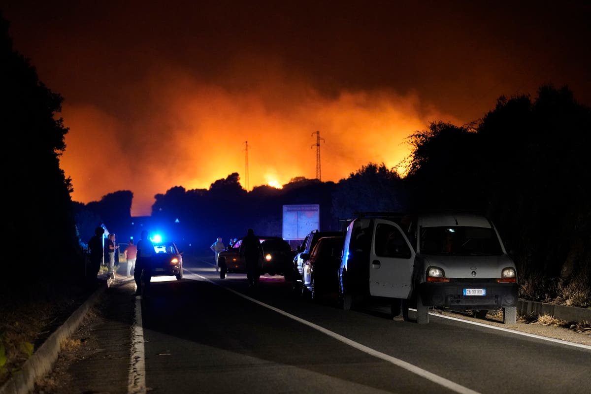 Fires ravage Italian island of Sardinia, forcing evacuations