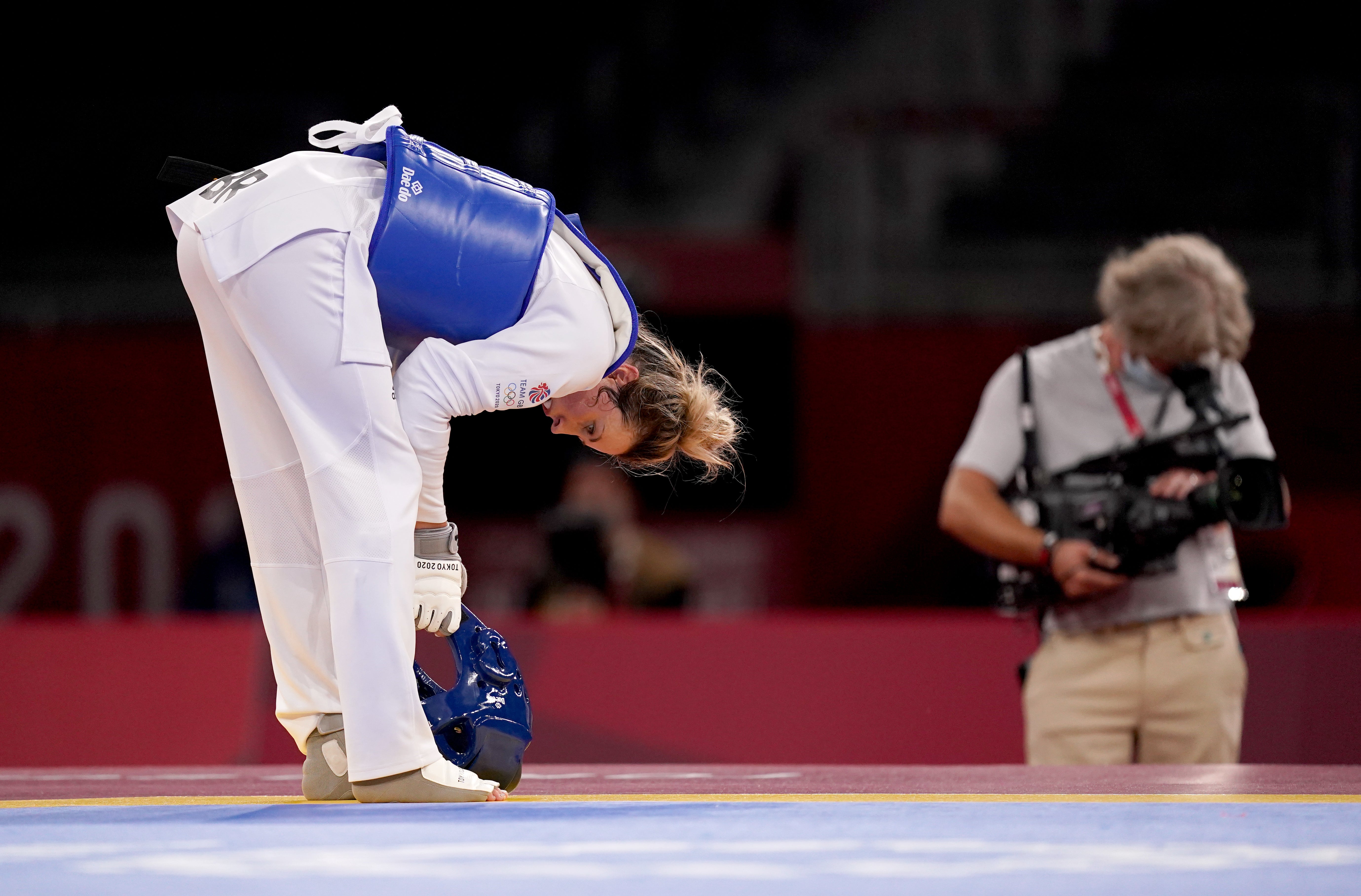 Jade Jones suffered a shock defeat against Refugee Team’s Kimia Alizadeh (Mike Egerton/PA)