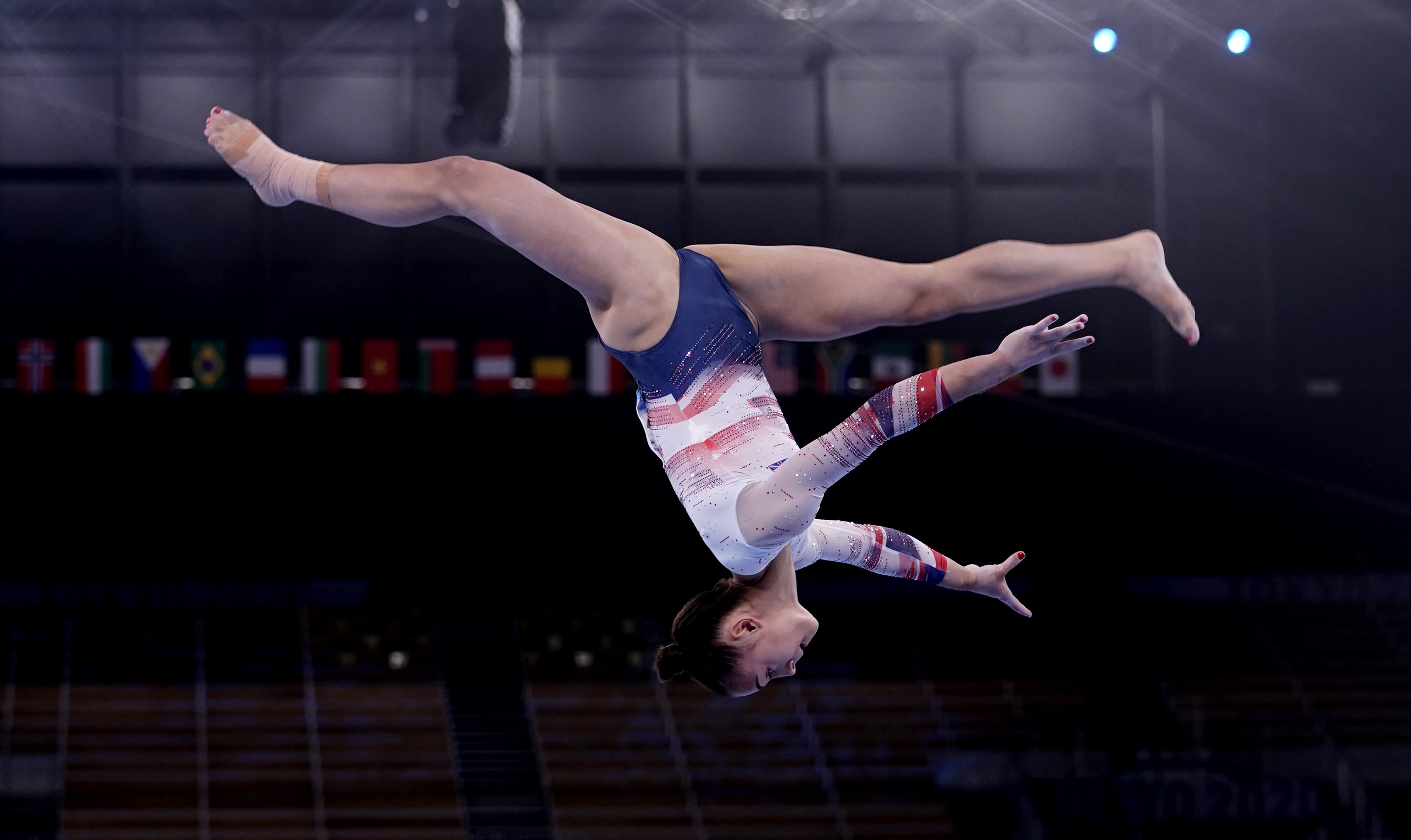 Great Britain’s Jennifer Gadirova in action on the balance beam in Tokyo (Danny Lawson/PA)