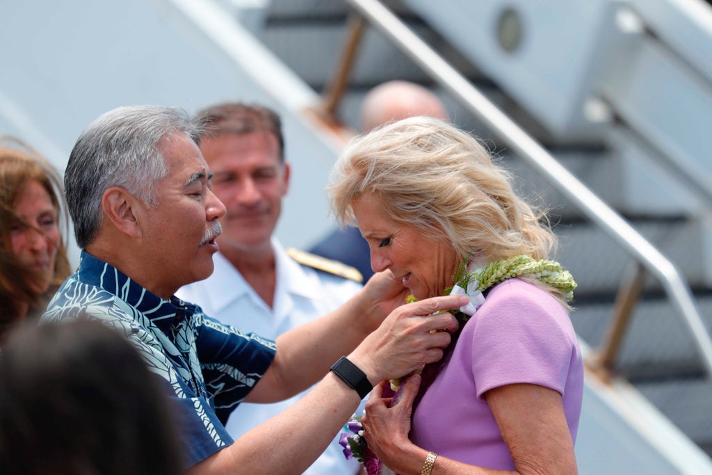 Jill Biden calls on unvaccinated in Hawaii to get shots Jill Biden Washington Hawaii Honolulu Tokyo