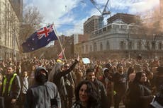 Australia Covid: Anti-lockdown protesters ‘should be ashamed of themselves’, premier says