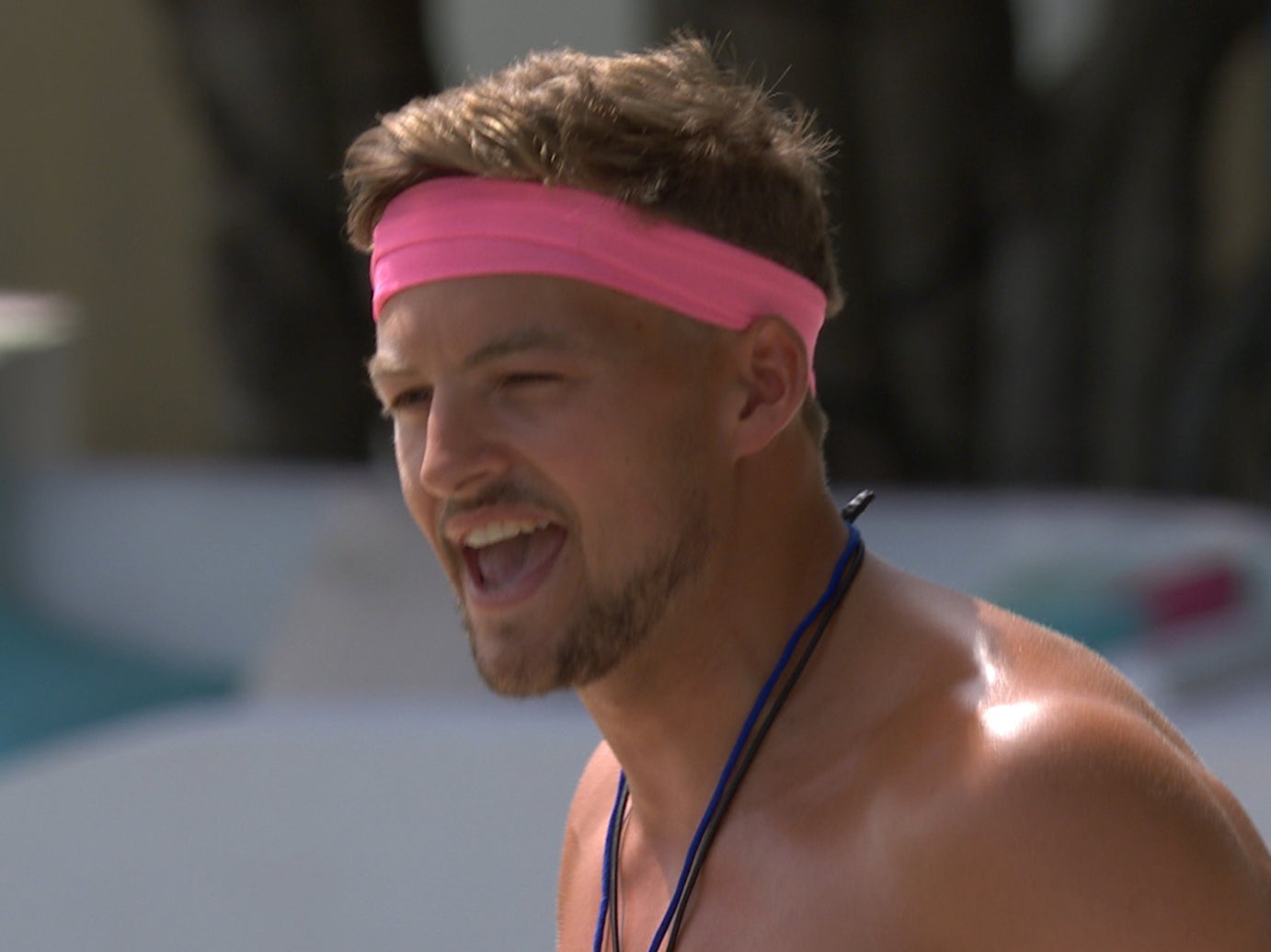 <p>Hugo, pictured on ‘Love Island'</p>