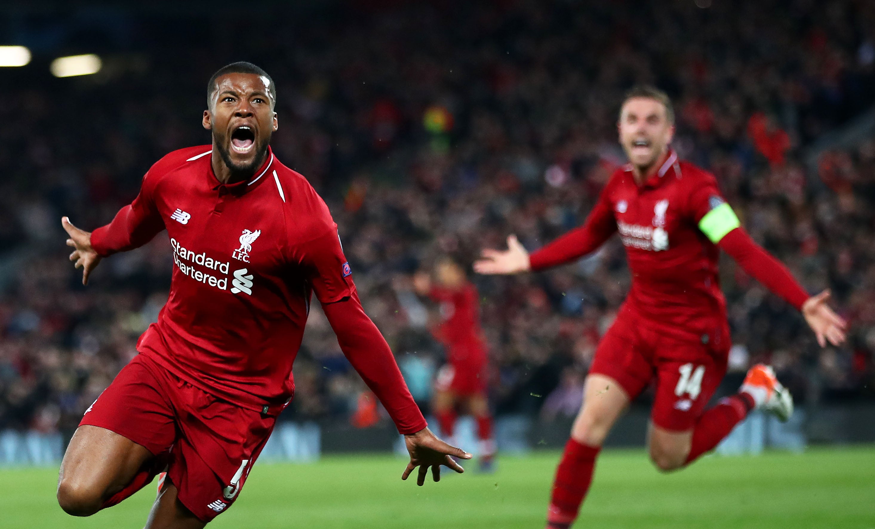 Gini Wijnaldum’s crucial double against Barcelona sparked the victory