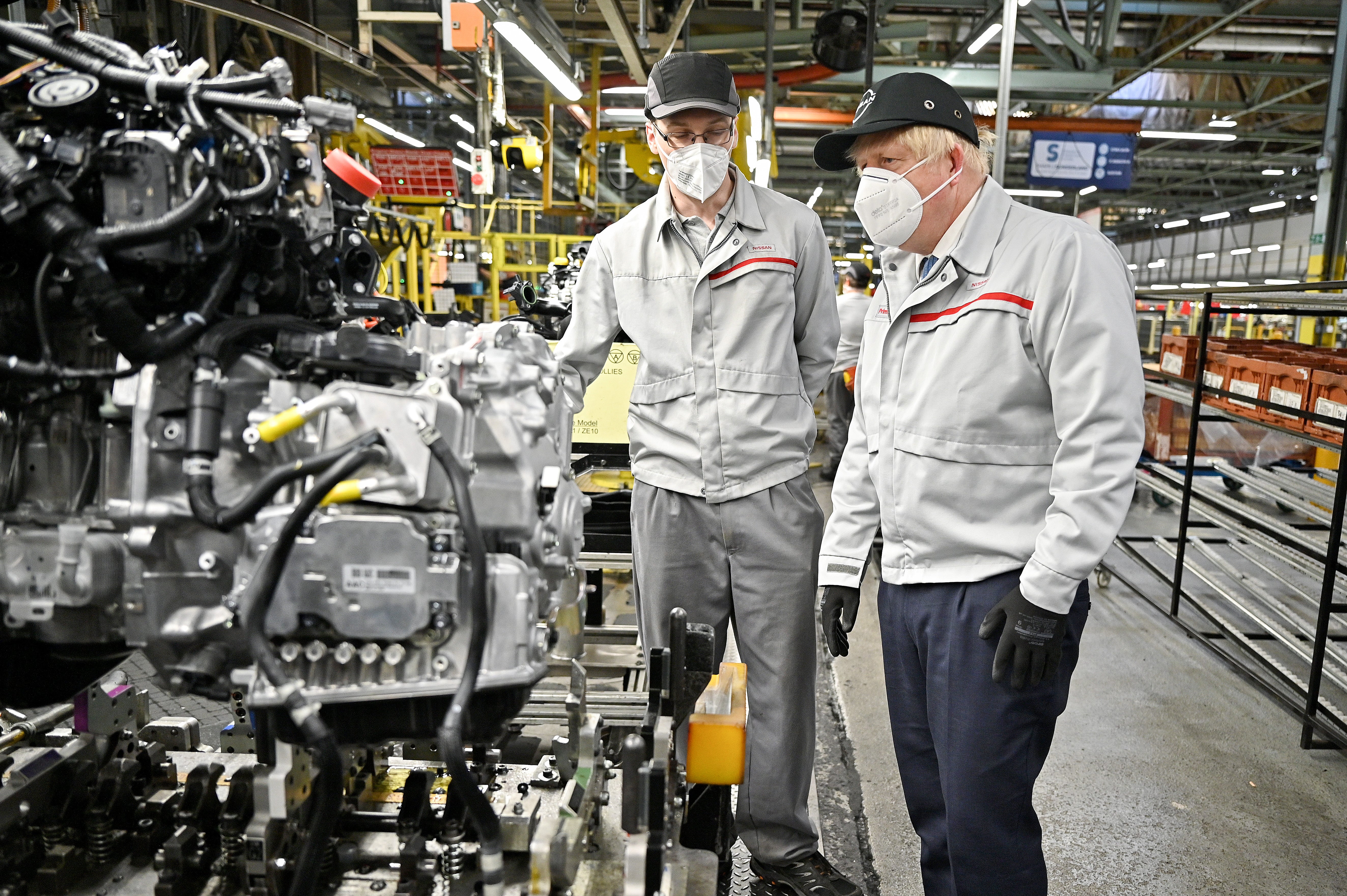 <p>Prime minister Boris Johnson during a recent visit to the Nissan plant in Sunderland </p>
