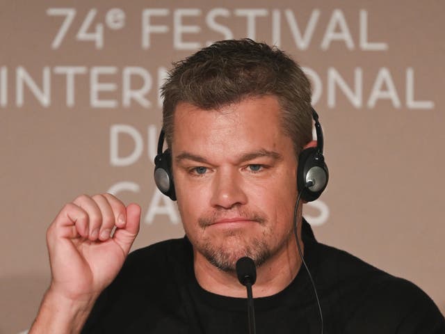 <p>Matt Damon pictured at the Cannes Film Festival</p>