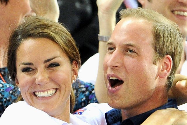 <p>Prince William and Kate Middleton at the London 2012 Olympics</p>