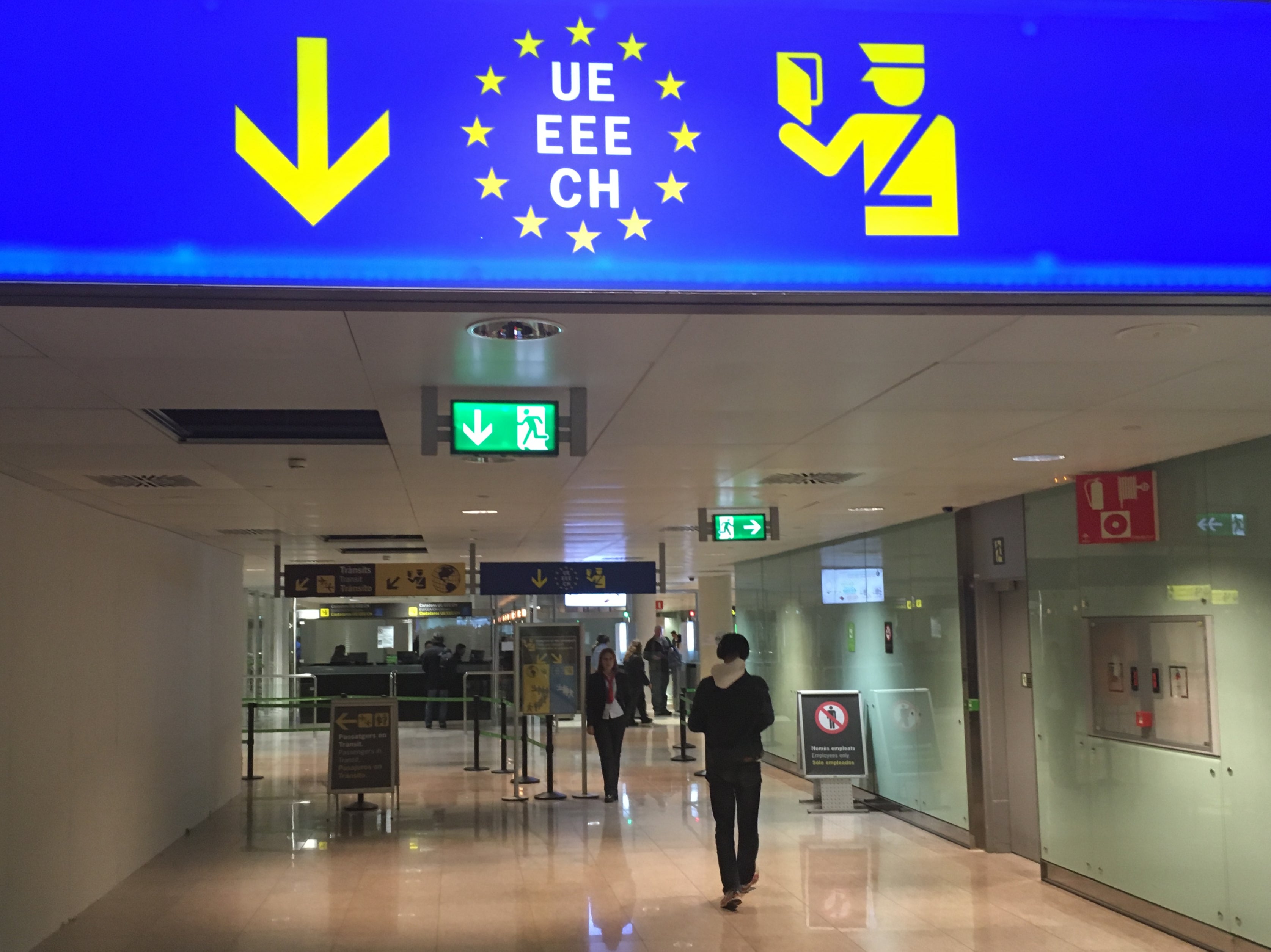 <p>Welcome back? Arrivals at Barcelona airport</p>