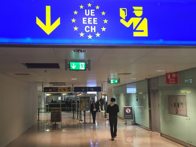 <p>Welcome back? Arrivals at Barcelona airport</p>