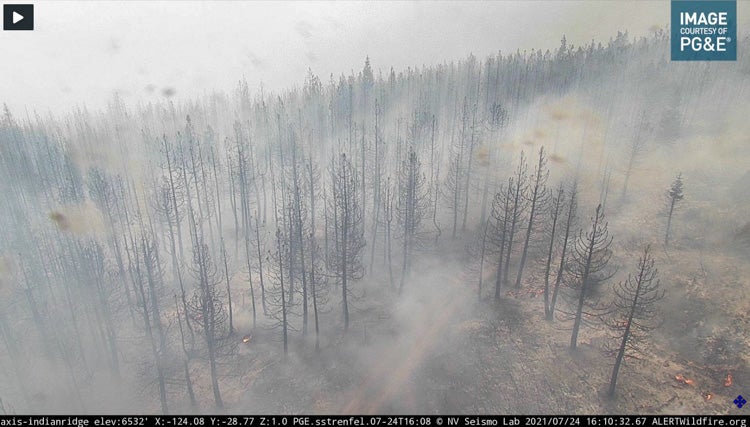 A fifth photo taken less than two hour later shows the scene of destruction