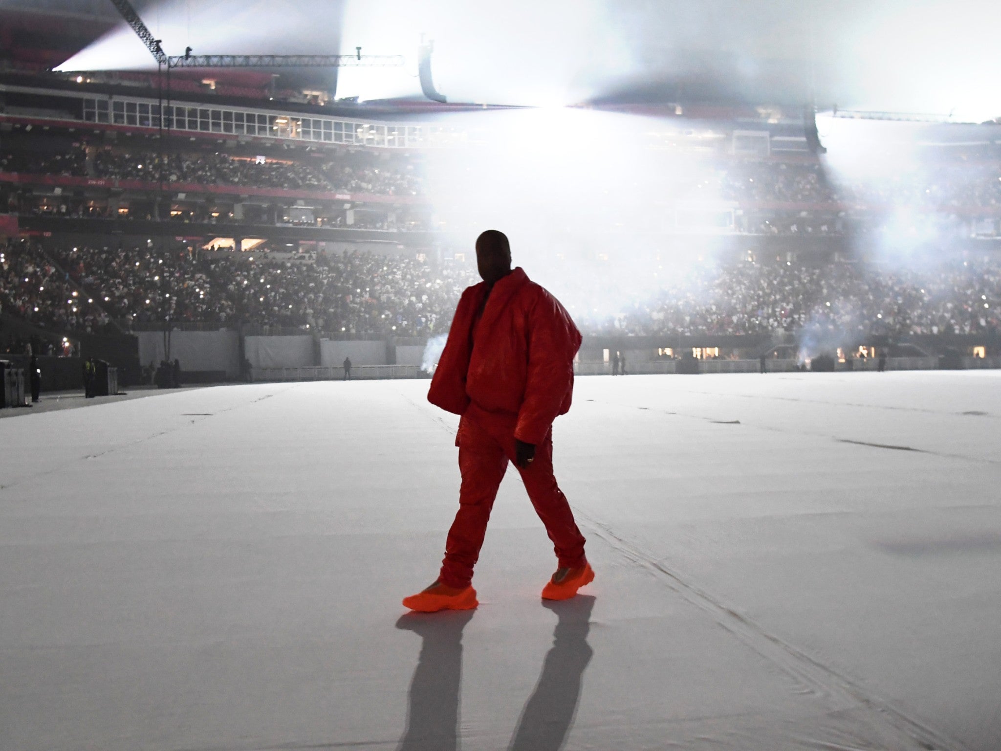 Kanye West en su fiesta de escucha de Donda