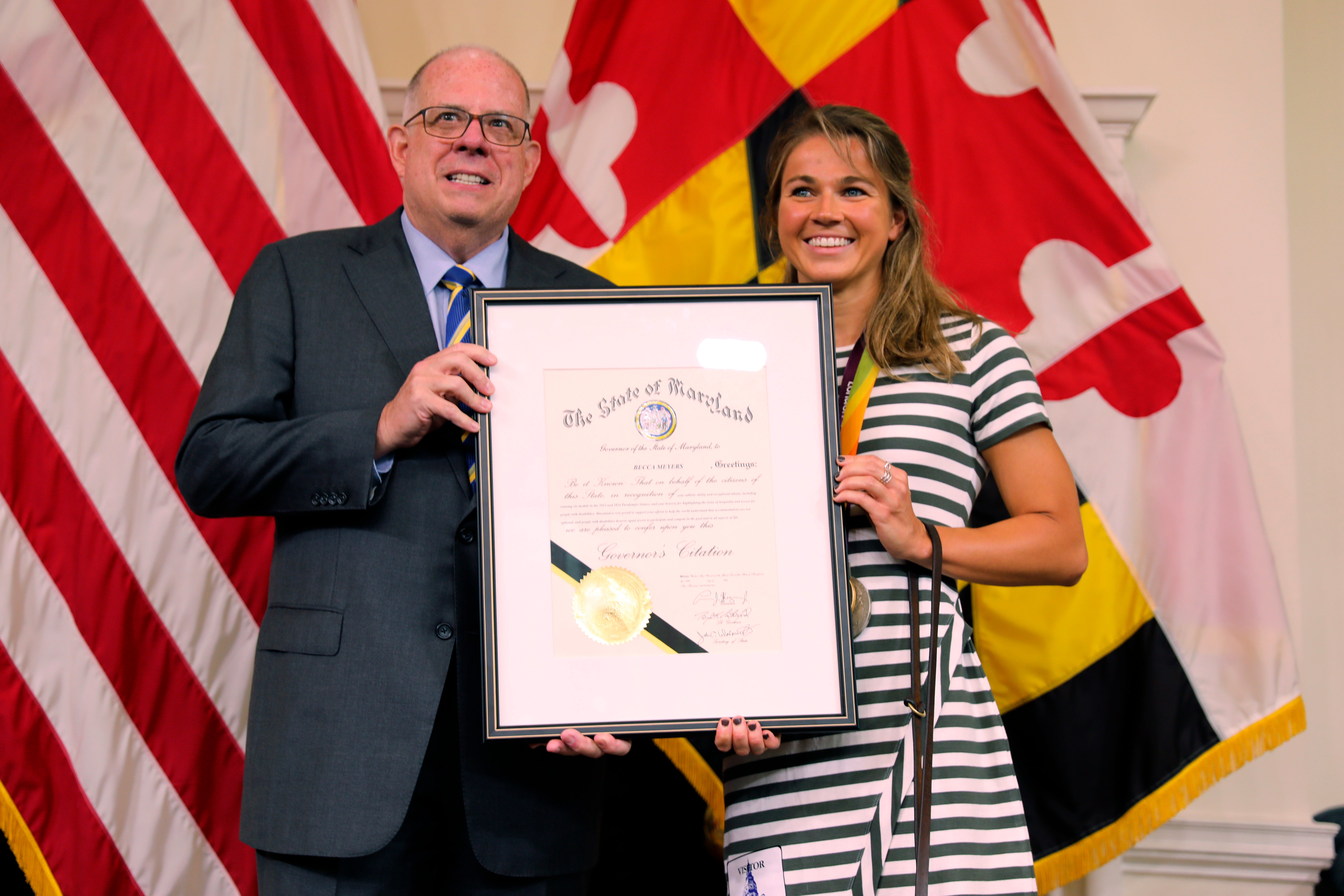 Paralympics Swimmer-Maryland Governor