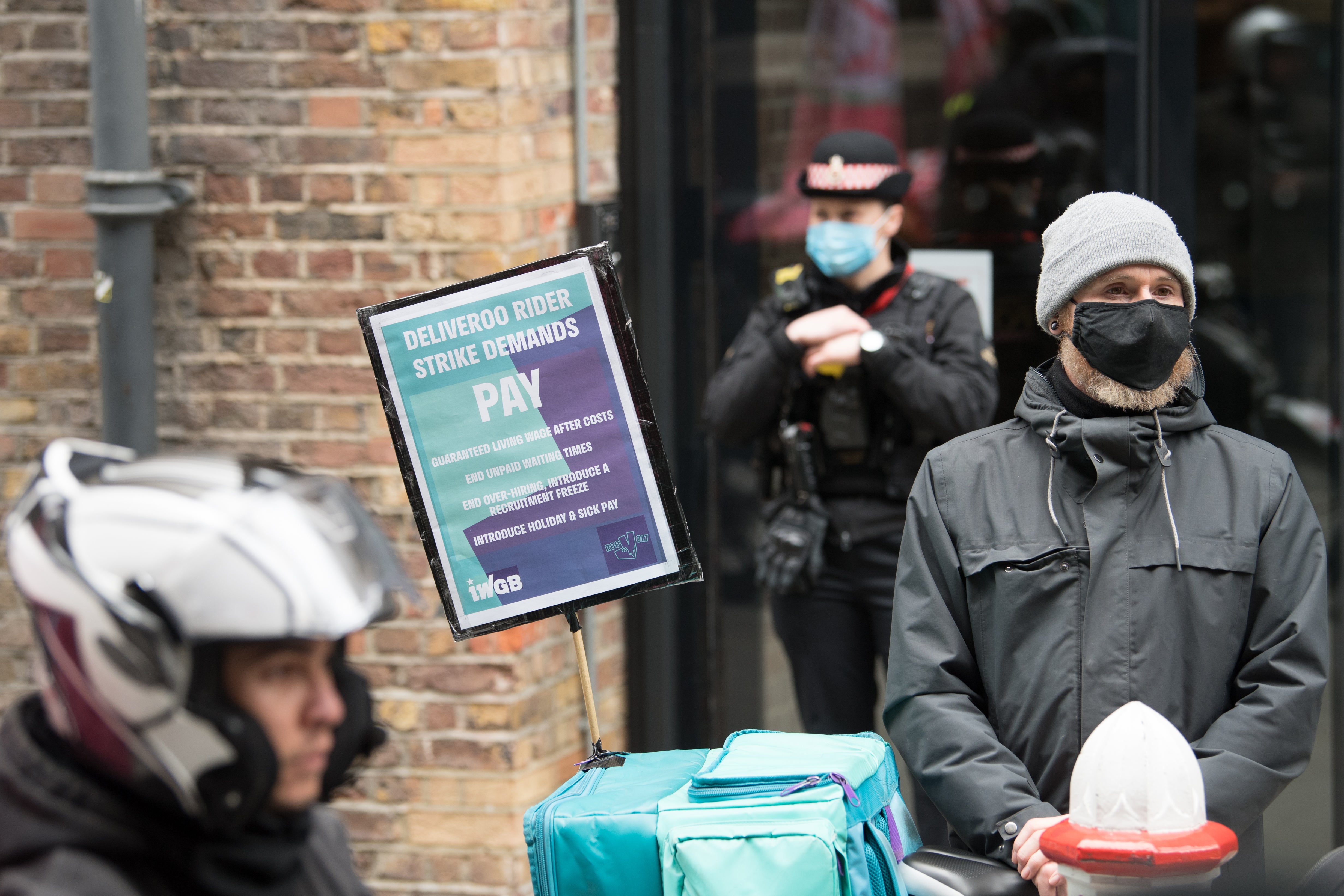 In July, the Court of Appeal ruled that Deliveroo riders are not workers and therefore not entitled to collective bargaining rights (Stefan Rousseau/AP)