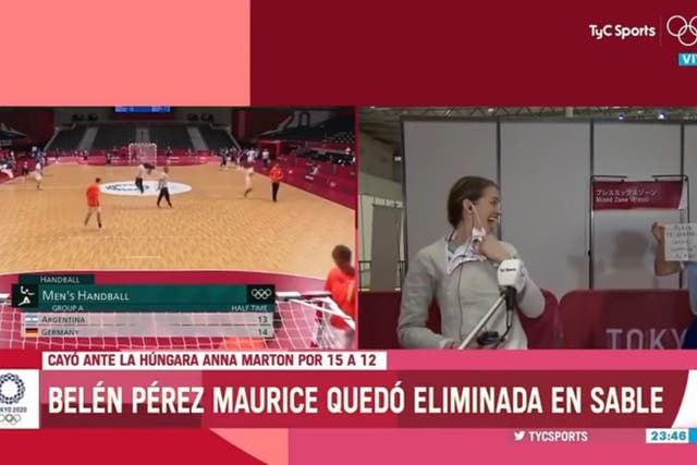 <p>Argentinian fencer María Belén Pérez Maurice was asked by her coach and partner Lucas Guillermo Saucedo to marry him in the middle of an interview</p>