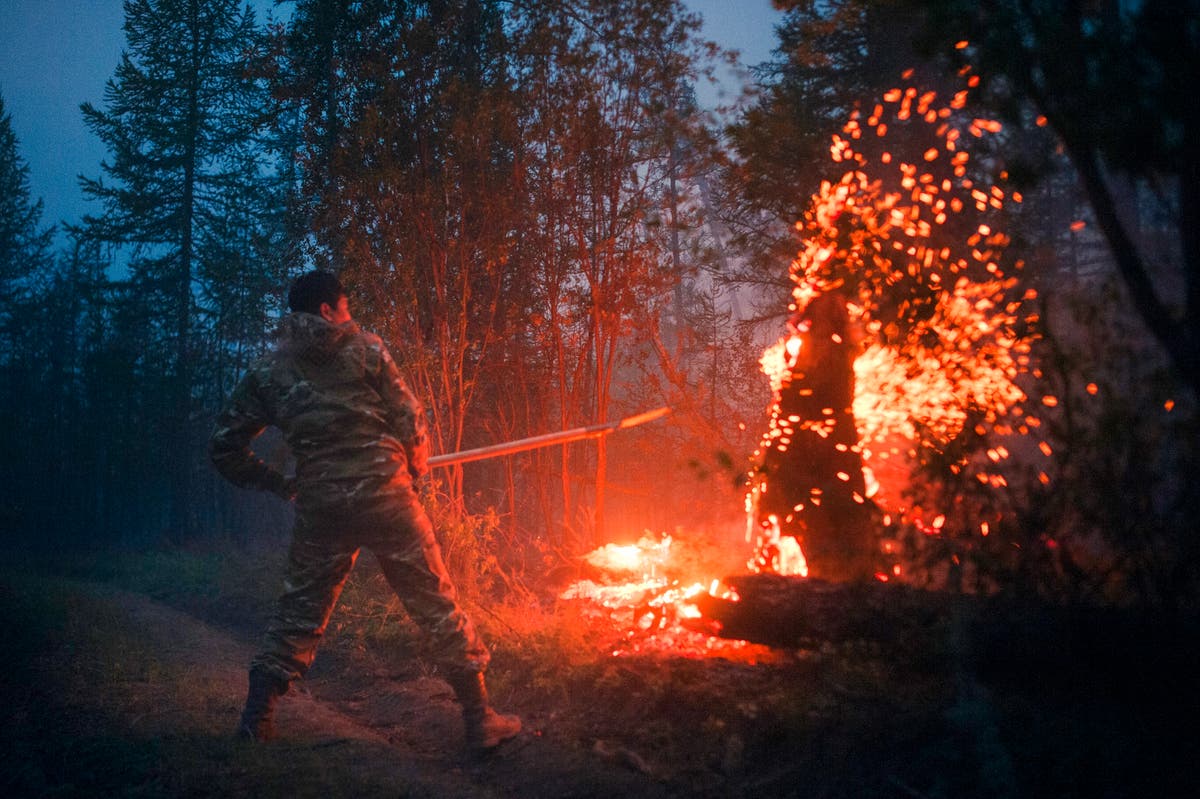 Сильные пожары в россии