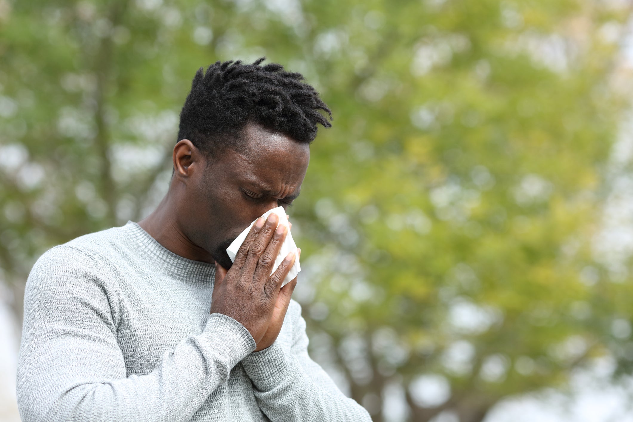 Sneezing is a reflex action that blasts air at up to 103mph to clear the air passages