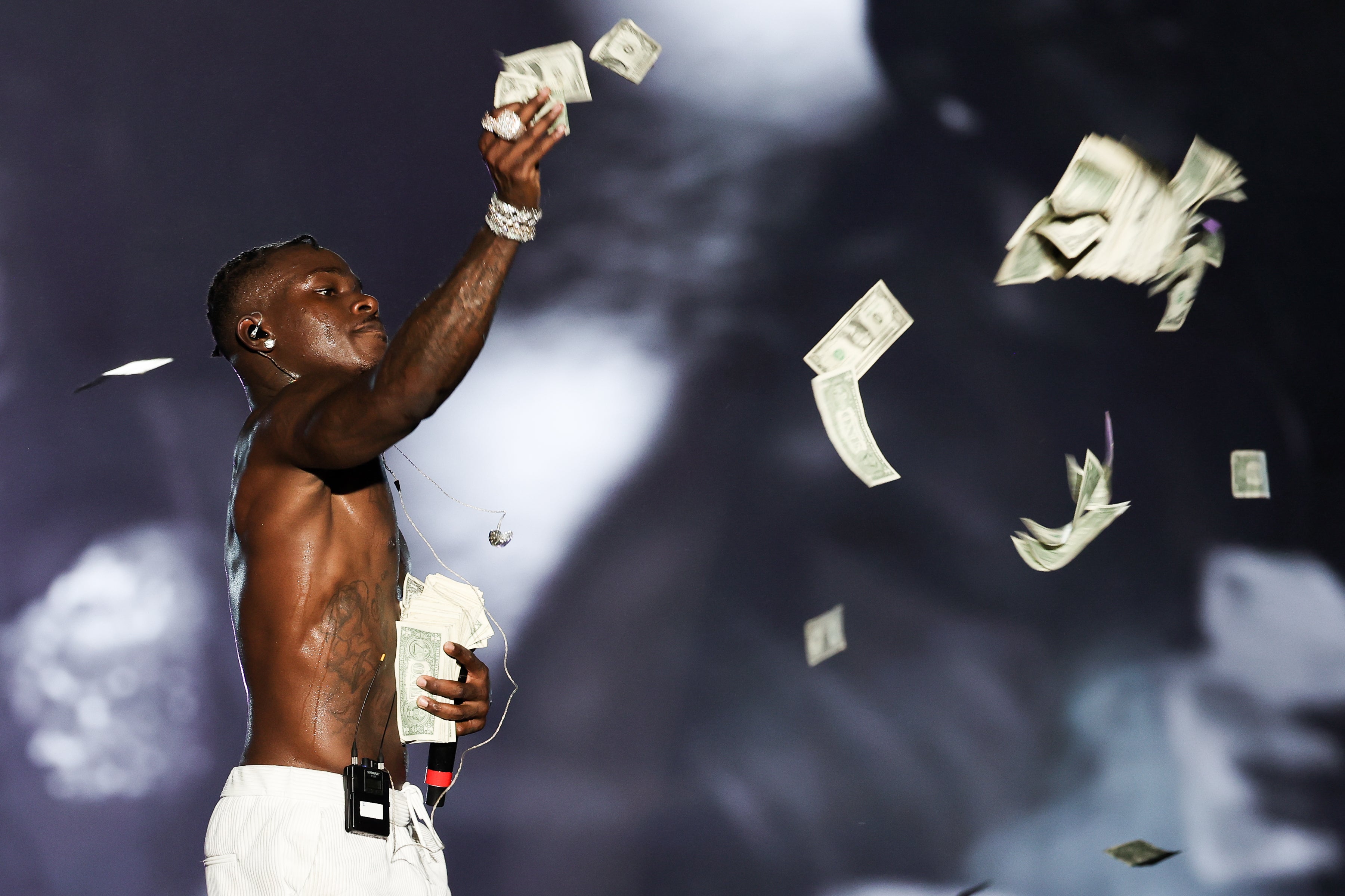 File image: DaBaby performs on stage during Rolling Loud at Hard Rock Stadium in 2021