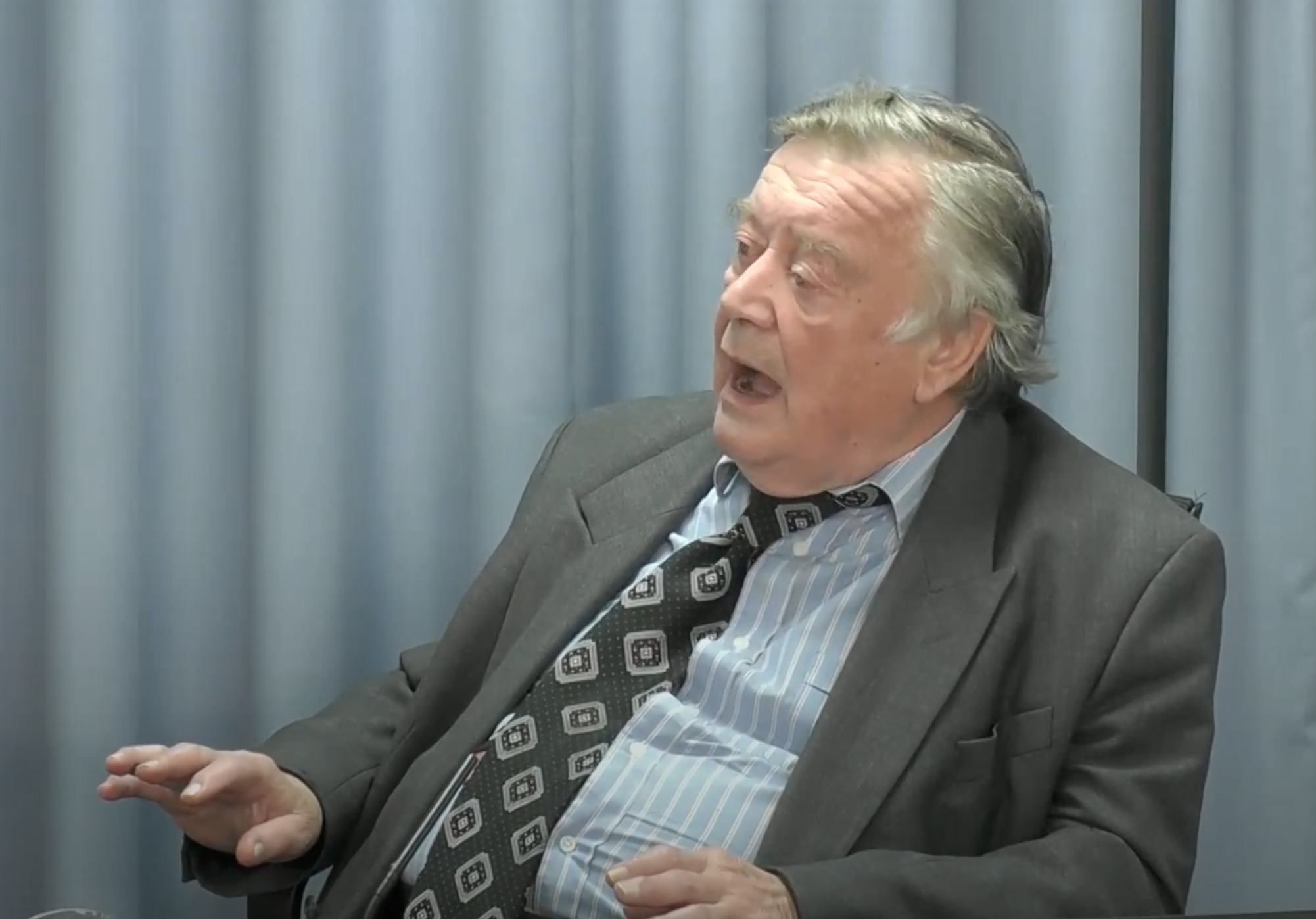 <p>Ken Clarke giving evidence to the Infected Blood Inquiry on Tuesday</p>