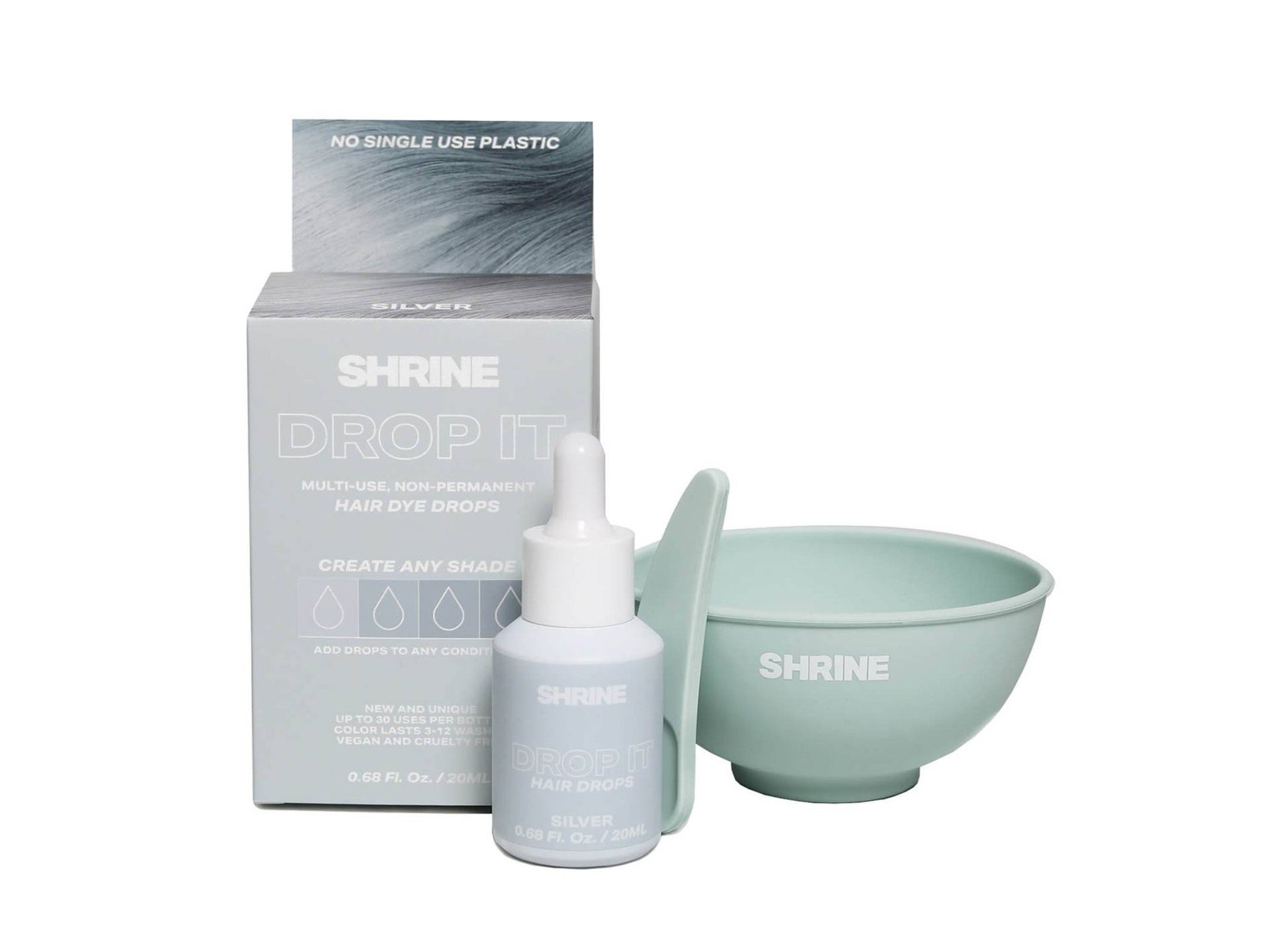 Shrine Drop It - Pink Hair Dye Drops - Semi-Permanent Hair Color - 30 Uses per Bottle - Vegan & Cruelty Free - 0.68fl oz