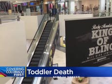 Toddler dies falling from father’s arms on mall escalator