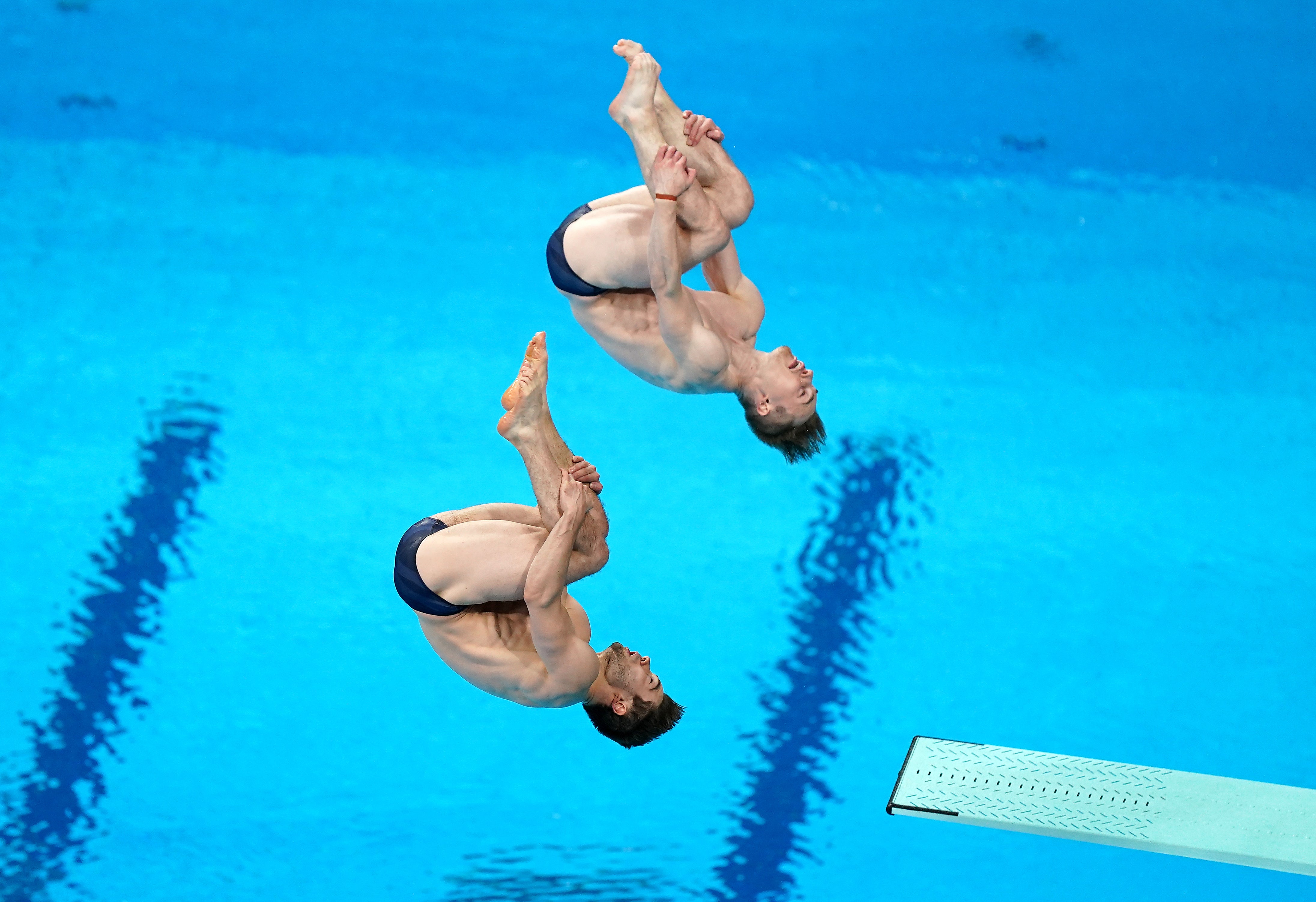 Great Britain’s Daniel Goodfellow and Jack Laugher finished seventh in the synchronised 3m springboard (Mike Egerton/PA)
