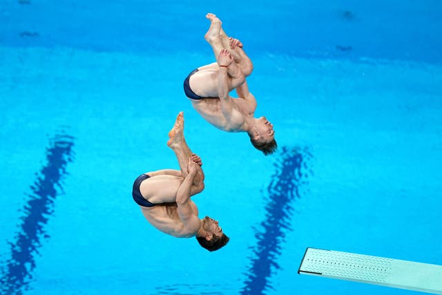 Great Britain’s Daniel Goodfellow and Jack Laugher finished seventh in the synchronised 3m springboard (Mike Egerton/PA)