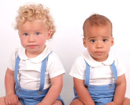 The twins, called Klay and Cole, are 15 months old