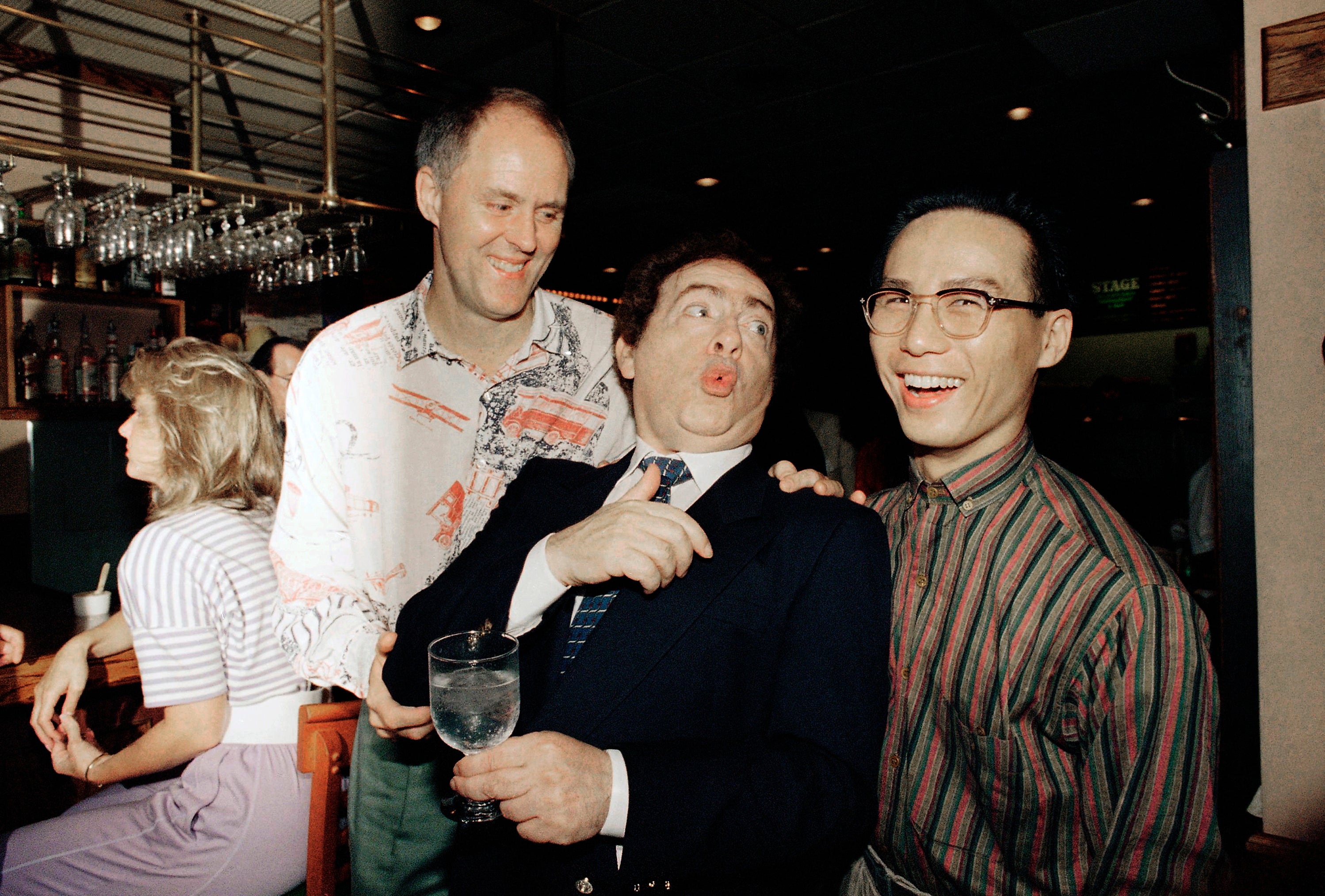 With John Lithgow (left) and BD Wong in 1988