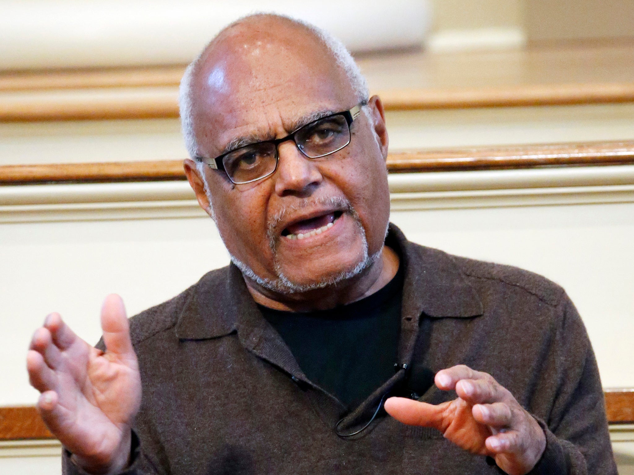<p>Bob Moses at a national youth summit in the Old Capitol Museum, Jackson, Mississippi in 2014</p>