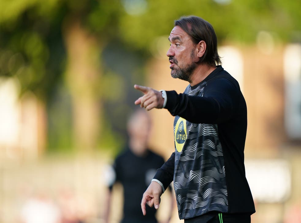 Daniel Farke’s Norwich saw their pre-season fixture at Coventry called off due to positive Covid-19 tests (Joe Giddens/PA)