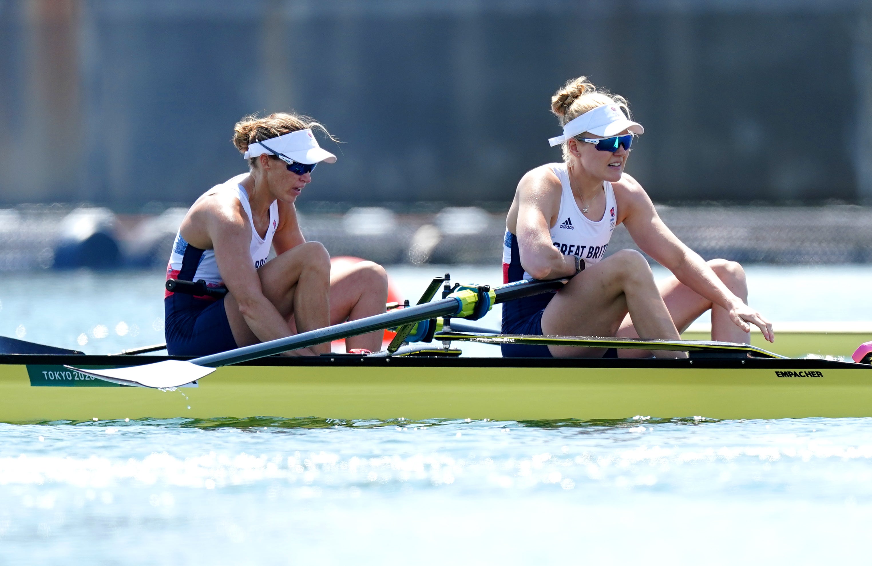 Great Britain’s Helen Glover (left) and Polly Swann will be out for a medal on Thursday (Mike Egerton/PA)