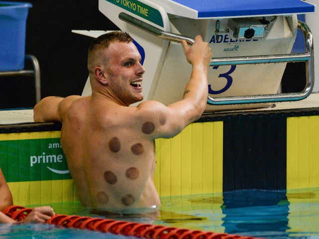 <p>Kyle Chalmers after winning the men’s 200m freestyle race</p>