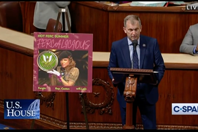 <p>Rep. Casten brought a little Fergalicious flair to his address to the House of Representatives about his new bill to tackle climate change</p>