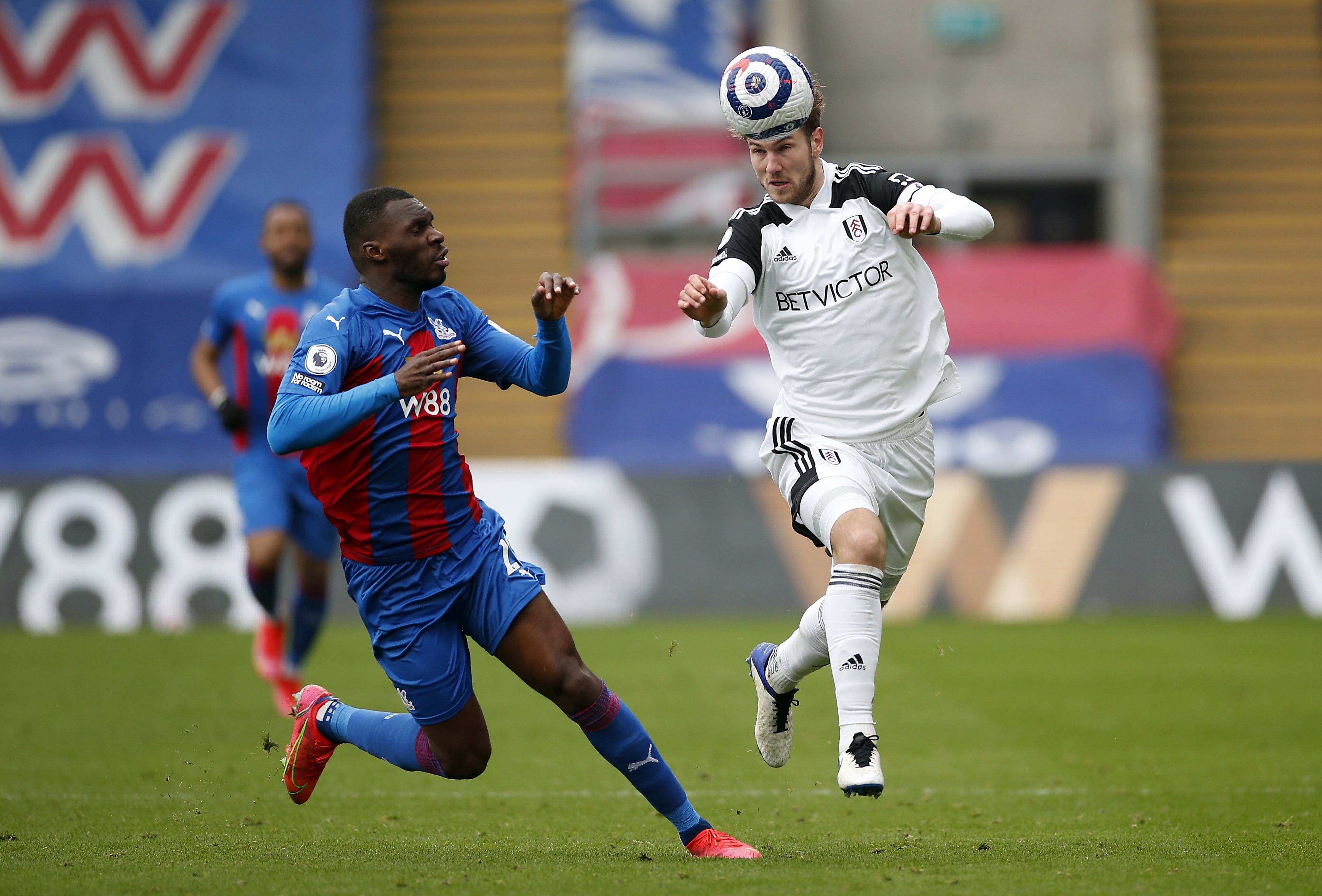 Joachim Andersen (right) played against Palace while on loan at Fulham last season